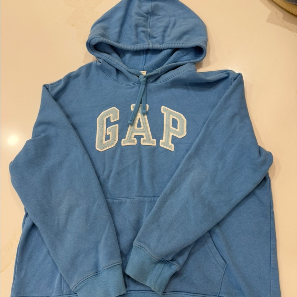 GAP Men's Light Blue Hoodie